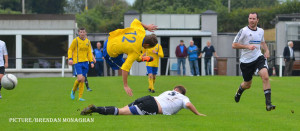 Action from Rathfriland FC v Newry City AFC