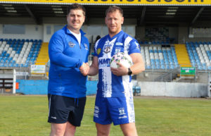 NCAFC Manager Gary Boyle with Liam Bagnall